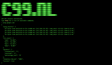 Command Line Tool Screenshot
