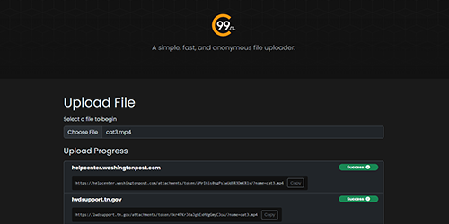 File Uploader Screenshot